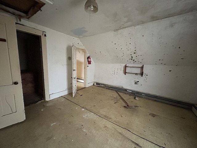 miscellaneous room with vaulted ceiling