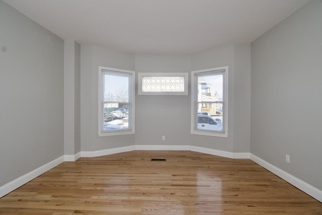 empty room featuring light hardwood / wood-style flooring