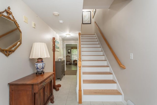 21 Harbor Mist Dr Unit 21, Fairhaven, MA 02719 - staircase with tile patterned flooring