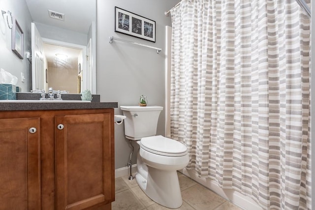 21 Harbor Mist Dr Unit 21, Fairhaven, MA 02719 - bathroom featuring vanity, tile patterned flooring, and curtained shower