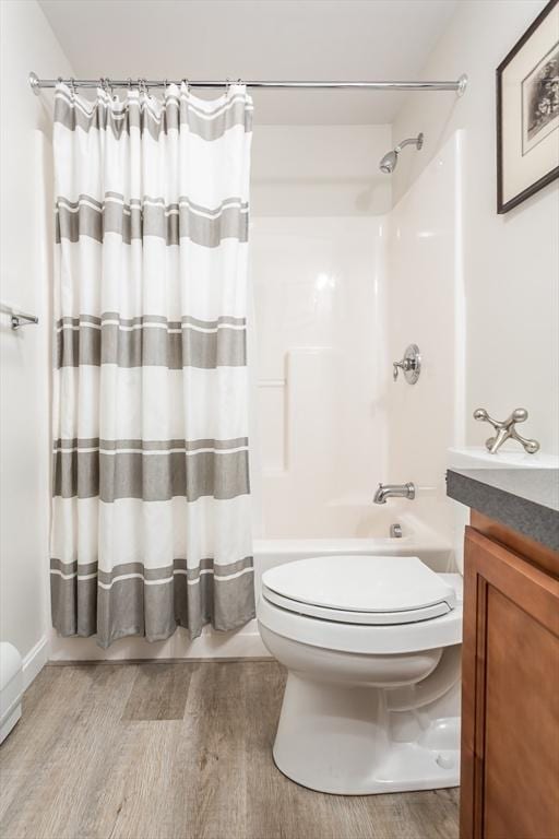 21 Harbor Mist Dr Unit 21, Fairhaven, MA 02719 - full bathroom with wood finished floors, shower / tub combo, and vanity