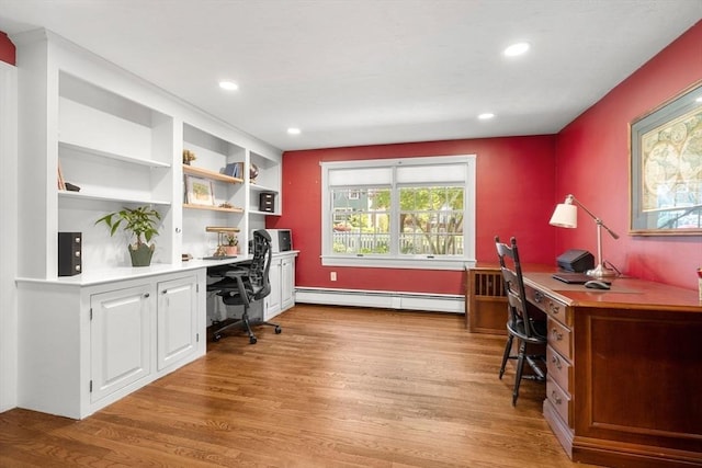 4 Crestwood, Marblehead, MA 01945 - office space with baseboard heating, light wood-style floors, and recessed lighting