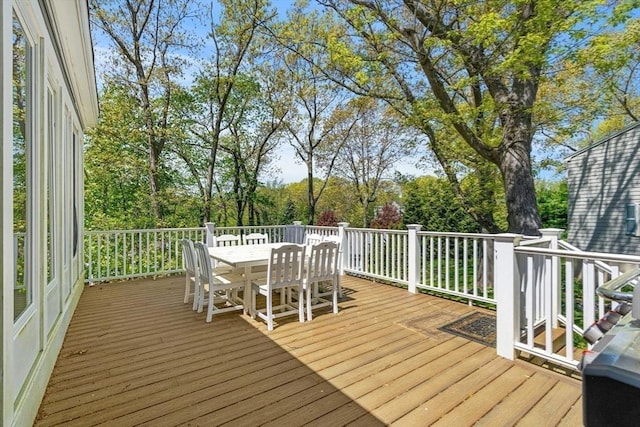 4 Crestwood, Marblehead, MA 01945 - wooden terrace with outdoor dining space