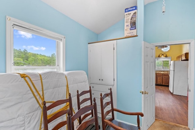 49 Boathouse Rd, Groton, MA 01450 - dining room featuring vaulted ceiling and plenty of natural light