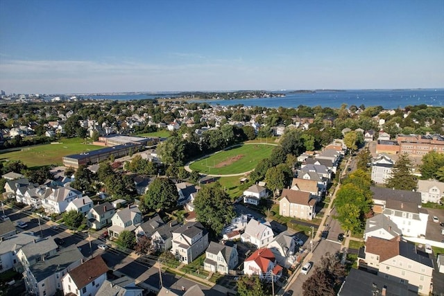 aerial view featuring a residential view