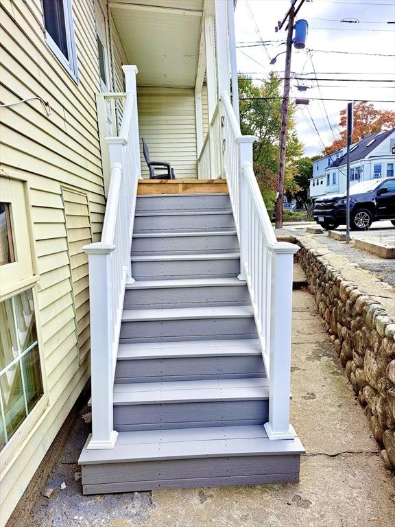 view of stairway