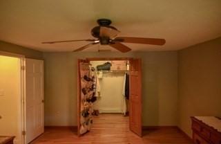 bedroom featuring light wood finished floors