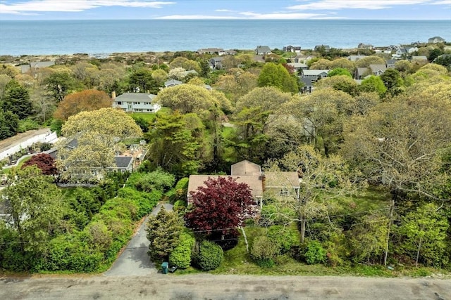 aerial view of a large body of water
