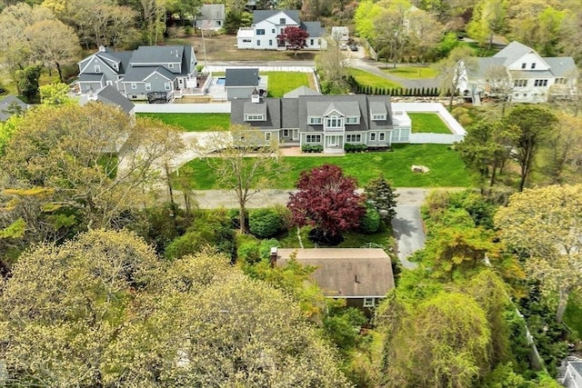 aerial perspective of suburban area