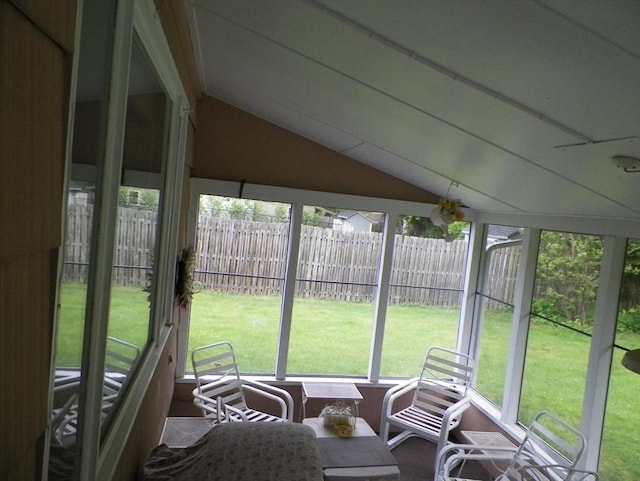 7 Maple Ln, Millbury, MA 01527 - sunroom with vaulted ceiling and ceiling fan