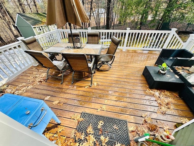 view of wooden terrace