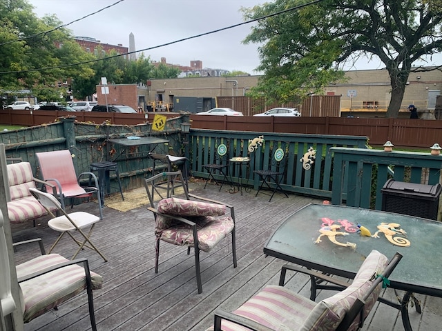 view of wooden terrace