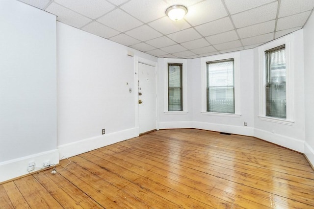 unfurnished room featuring light wood-type flooring