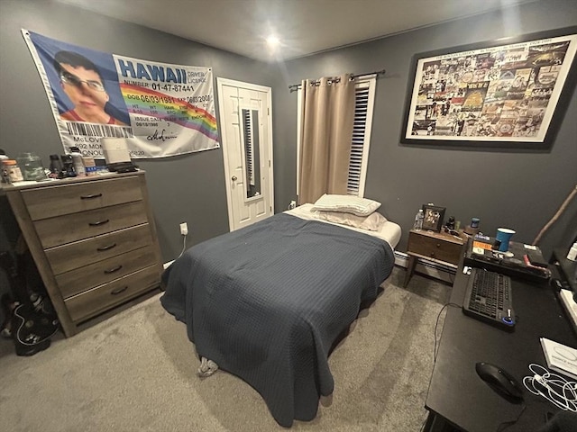 bedroom with carpet floors