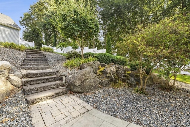 15 Pilgrim Rd, Mansfield, MA 02048 - view of yard featuring stairs