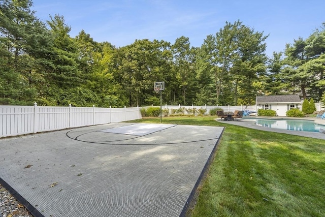 15 Pilgrim Rd, Mansfield, MA 02048 - view of sport court featuring basketball hoop