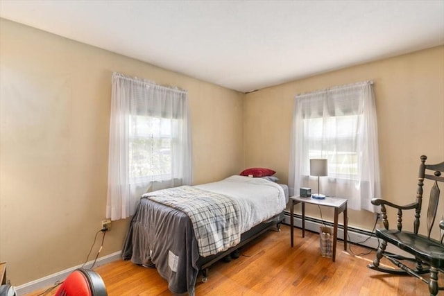 24 Alenclair, Amesbury, MA 01913 - bedroom featuring a baseboard heating unit and wood finished floors