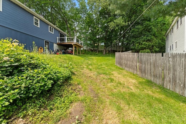 140 W Mountain St, Worcester, MA 01606 - view of yard featuring a wooden deck