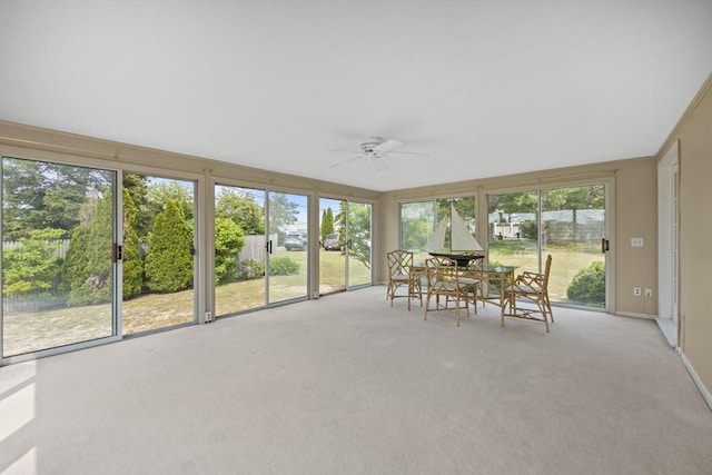36 Uncle Barneys Rd, Dennis, MA 02670 - sunroom with a ceiling fan and carpet flooring