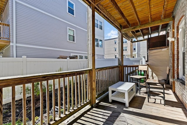 deck with fence
