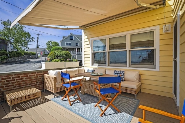 13 Selman St, Marblehead, MA 01945 - wooden deck featuring outdoor lounge area