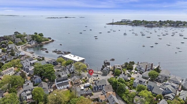 13 Selman St, Marblehead, MA 01945 - aerial view of property's location with a nearby body of water and nearby suburban area