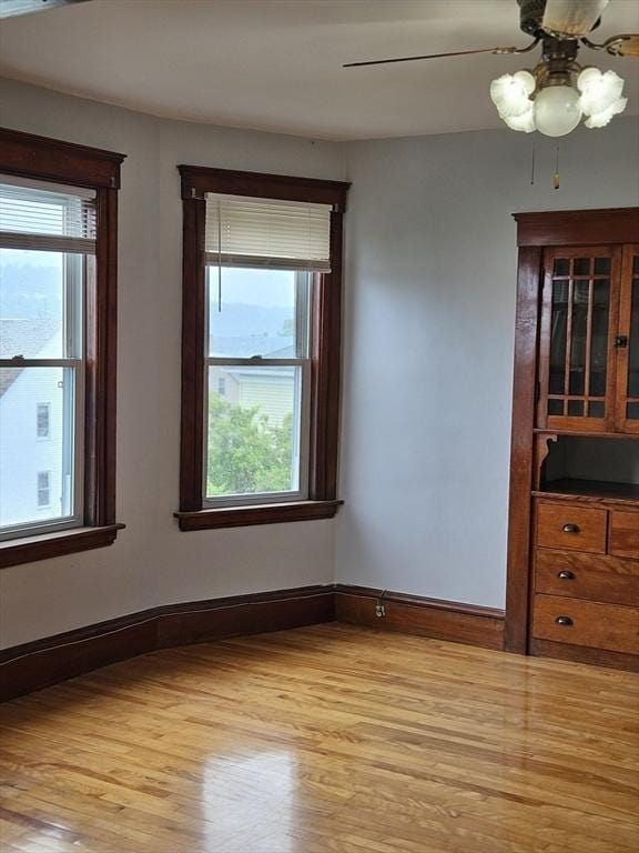 5 Watson Ave, Worcester, MA 01606 - spare room with light wood-style flooring and ceiling fan
