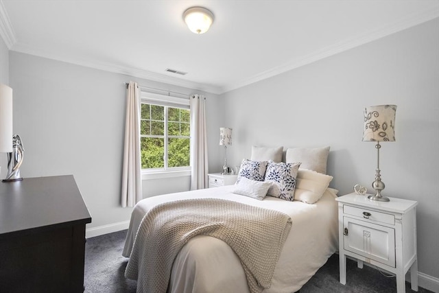 21 Starr Dr Unit 207, Narragansett, RI 02882 - bedroom featuring dark carpet and ornamental molding