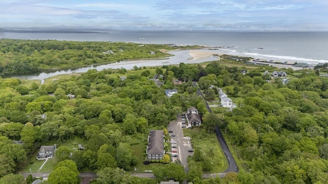 21 Starr Dr Unit 207, Narragansett, RI 02882 - aerial view of property and surrounding area with a nearby body of water and a forest