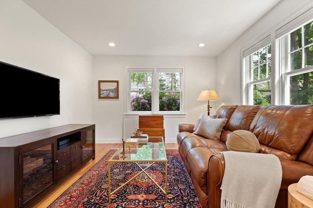 1 Bridge Ln, Newburyport, MA 01950 - living room with light wood finished floors, plenty of natural light, and recessed lighting