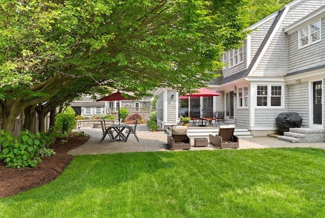 1 Bridge Ln, Newburyport, MA 01950 - view of green lawn with a patio