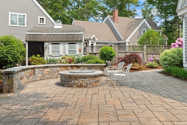 1 Bridge Ln, Newburyport, MA 01950 - view of patio / terrace with an outdoor fire pit