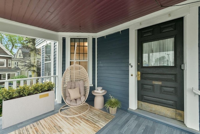 69 Dracut, Boston, MA 02124 - doorway to property featuring covered porch