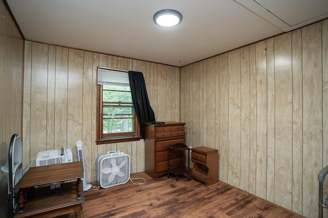 32 Birch Rd, Goshen, MA 01032 - office with wooden walls and wood finished floors
