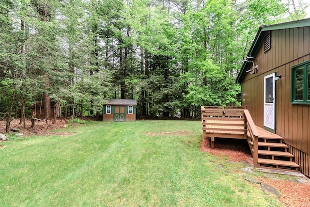 32 Birch Rd, Goshen, MA 01032 - view of grassy yard with a deck
