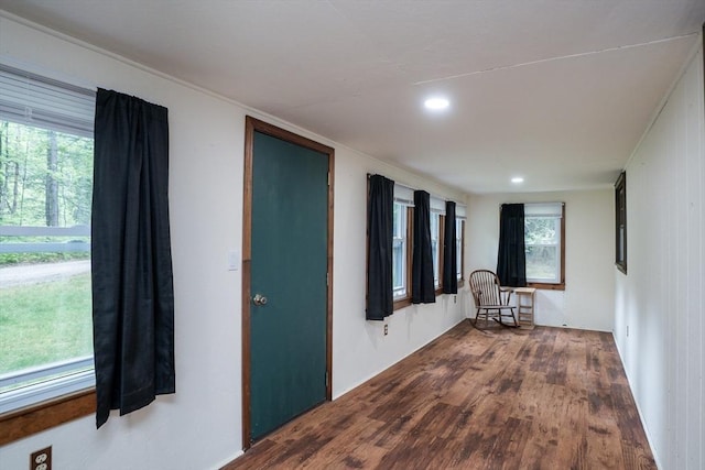 32 Birch Rd, Goshen, MA 01032 - hall with wood finished floors and recessed lighting