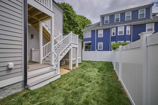 97 Oakton Ave, Boston, MA 02122 - view of yard featuring stairway