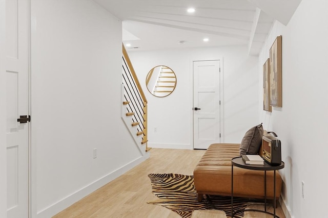 interior space with light wood-type flooring