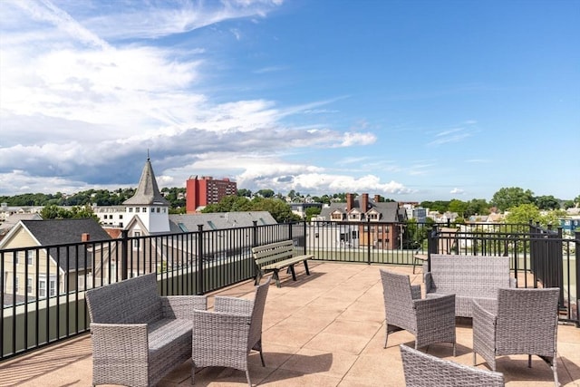 view of patio / terrace with an outdoor living space