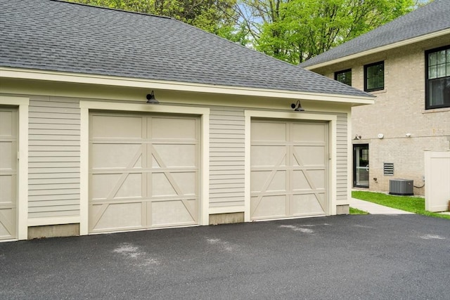 garage with central AC