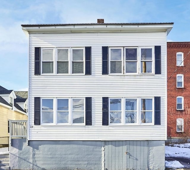 exterior space with a chimney