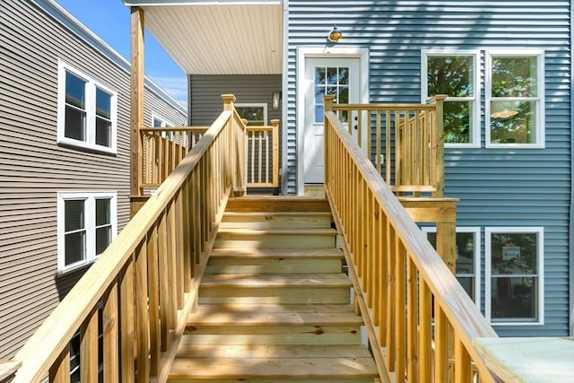 21 Ellington St Unit 2, Boston, MA 02121 - wooden deck featuring stairs
