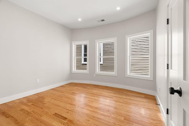 21 Ellington St Unit 2, Boston, MA 02121 - empty room featuring baseboards, light wood-style floors, and recessed lighting