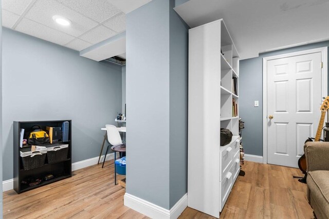 149-151 Pleasant St, Watertown, MA 02472 - washroom featuring light wood-style flooring, baseboards, and recessed lighting