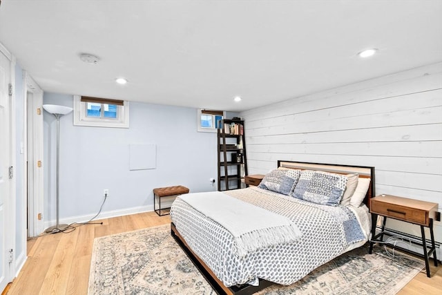 13 Emmet St Unit 1, Boston, MA 02127 - bedroom featuring light wood-type flooring, recessed lighting, and baseboards
