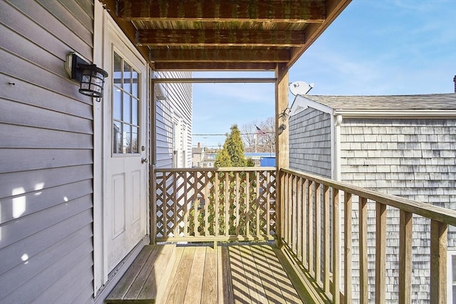 view of wooden terrace