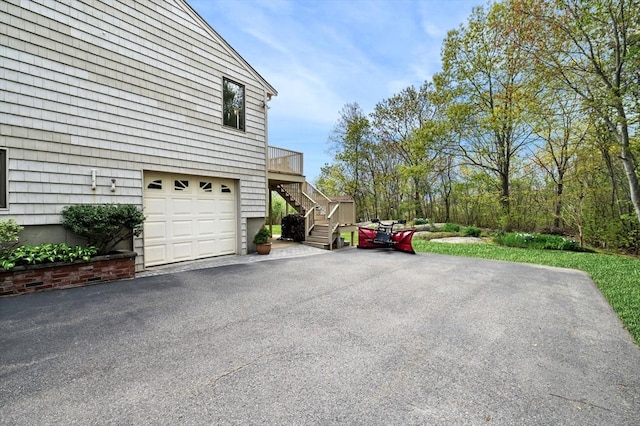 garage with driveway