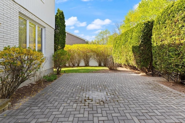 view of patio / terrace with fence
