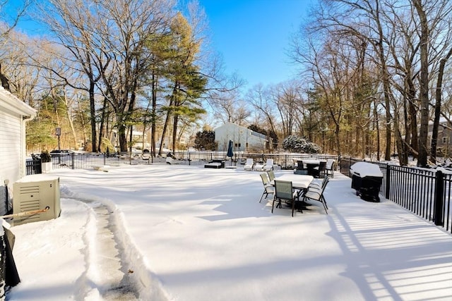 view of snowy yard