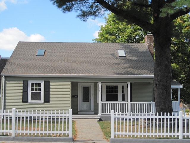 view of front of home featuring a porch